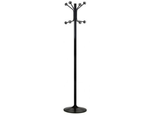 Cabide com pe sie metalico preto com 8 suportes 177 x 38 cm , Sie , 23697 , 